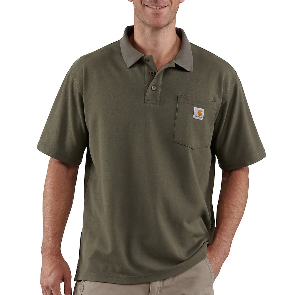 CARHARTT LOOSE FIT MIDWEIGHT SHORT-SLEEVE POCKET POLO